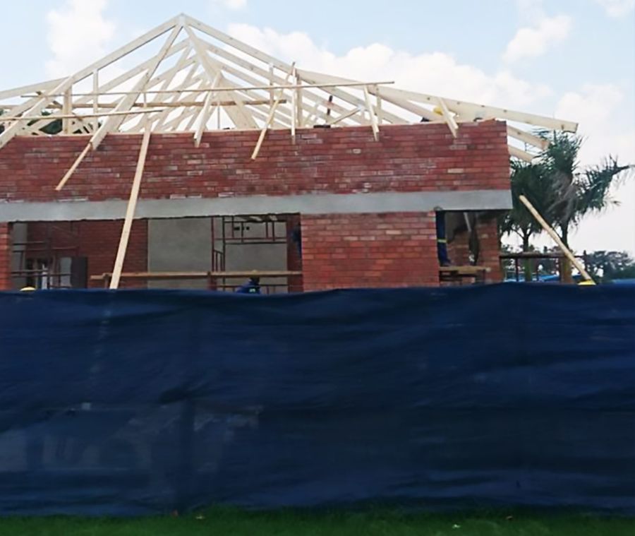 Roof trusses on Hellenic School in Harare